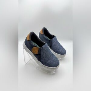 Dr. Scholl's Navy and Tan Kids Slip-On Sneakers